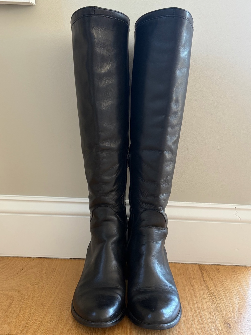 Stelle Monelle Made in Italy Black Leather Quilted Tall Riding Boots EU 39 - Picture 4 of 13